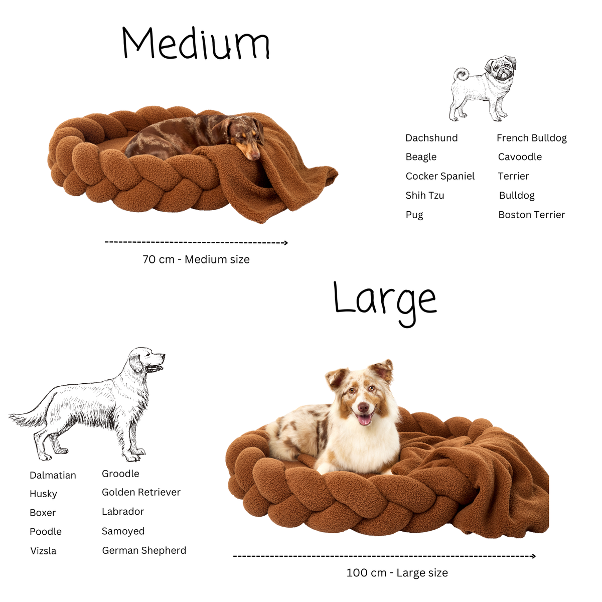 Oatmeal Teddy Dog Bed