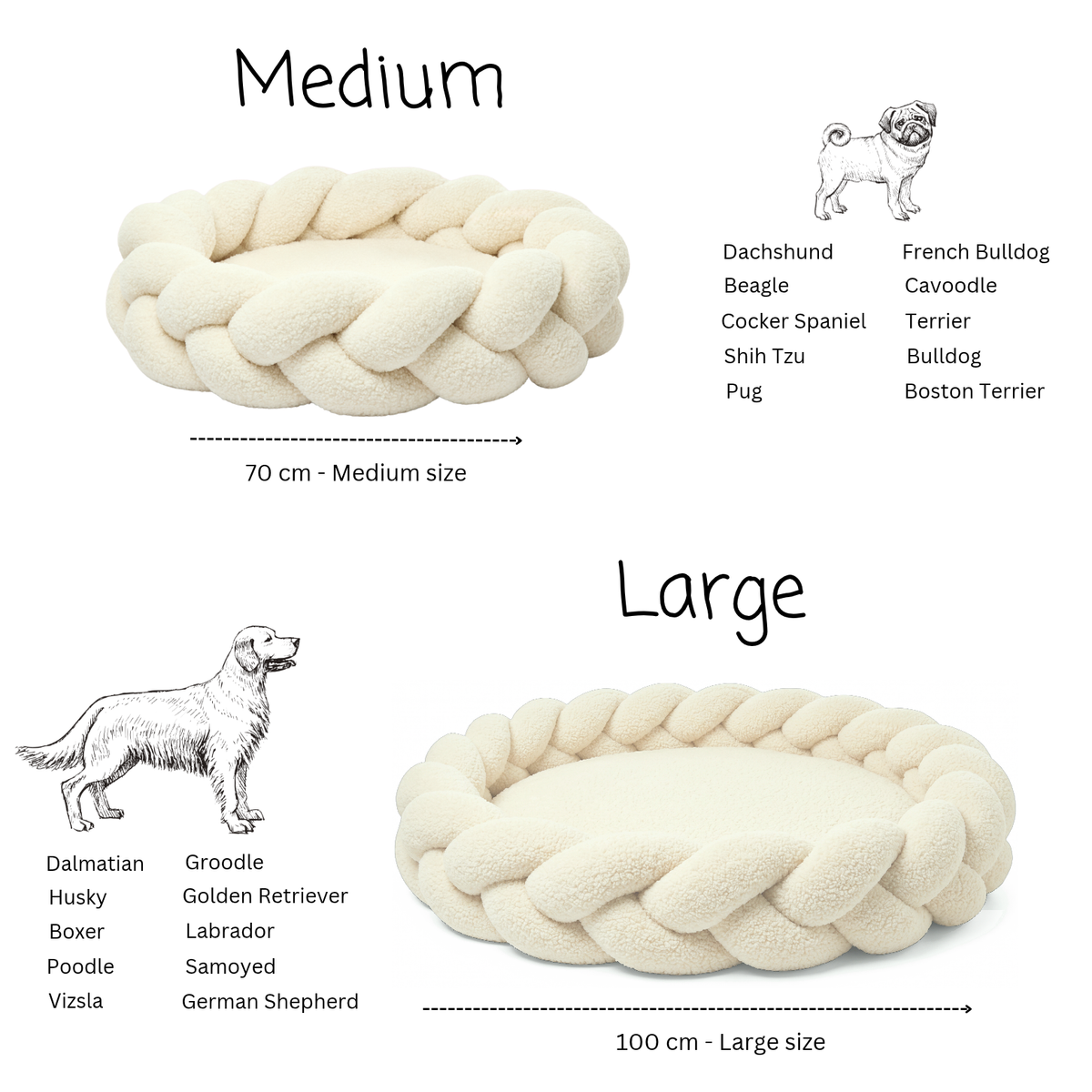 Oatmeal Dog Bed Bundle