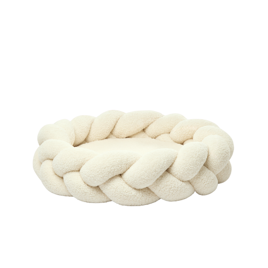 Oatmeal Teddy Dog Bed