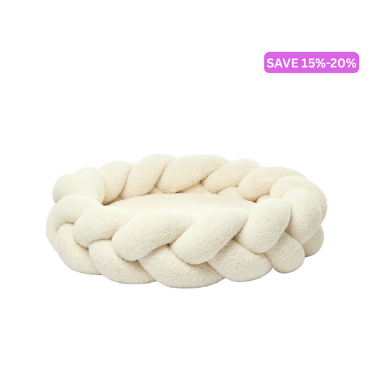 Oatmeal Teddy Dog Bed
