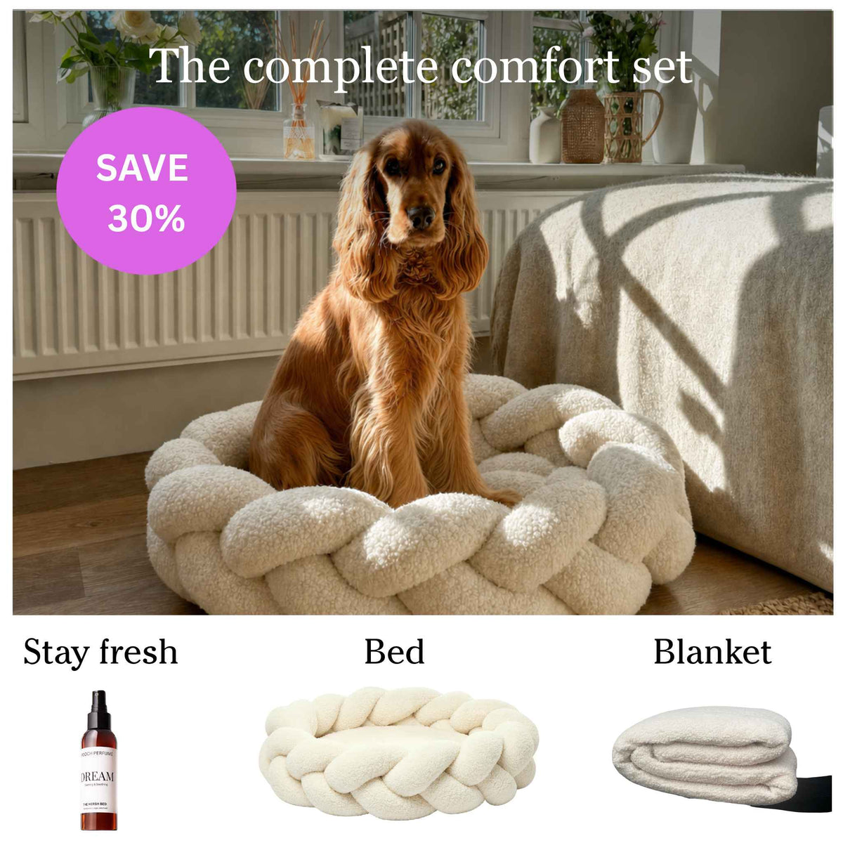 Oatmeal Dog Bed Bundle
